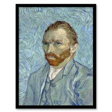 Vincent van Gogh Framed Wall Art Print Artist 1889 Self Portrait Home Décor