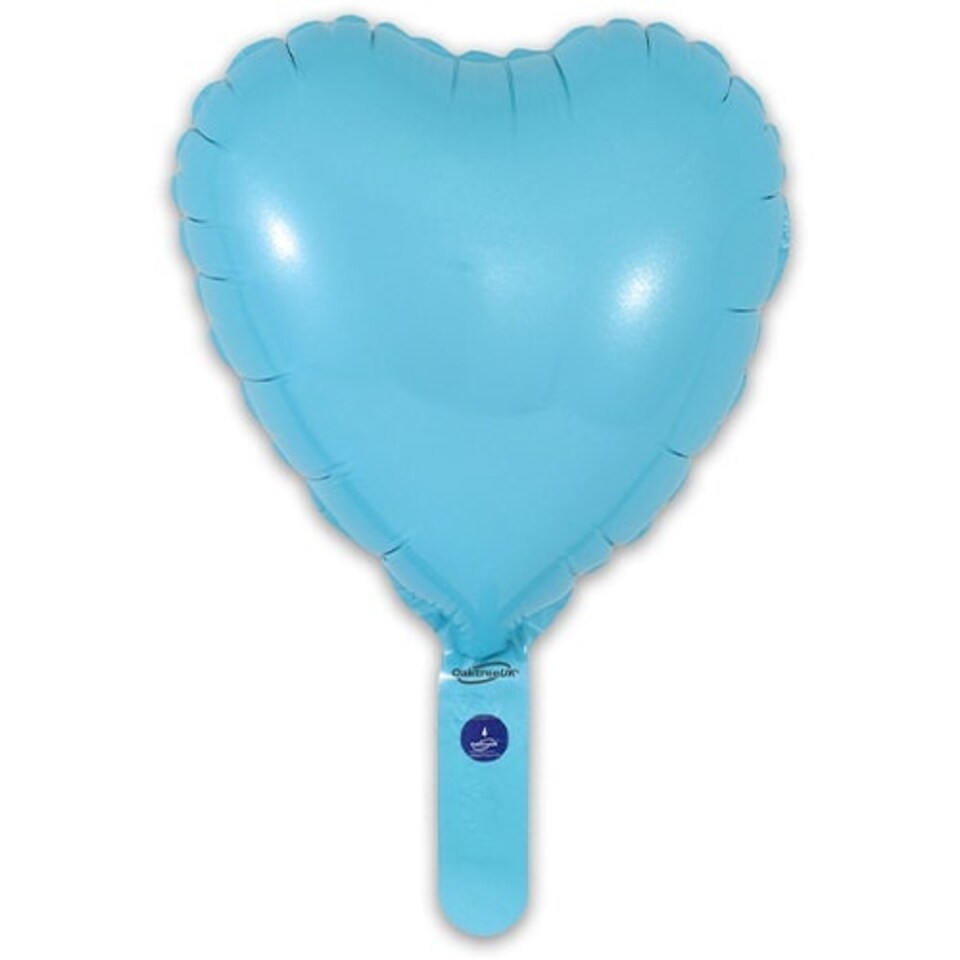 Matte Blue Heart Air Fill Foil Balloon 23cm / 9 in - Pack of 5