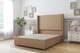 image 1 of Sloomy Devonshire Latte Dumfries Divan Bed Base No Drawers With 54 Inch Wingback Headboard | Brown | Latte | Small Double | 1