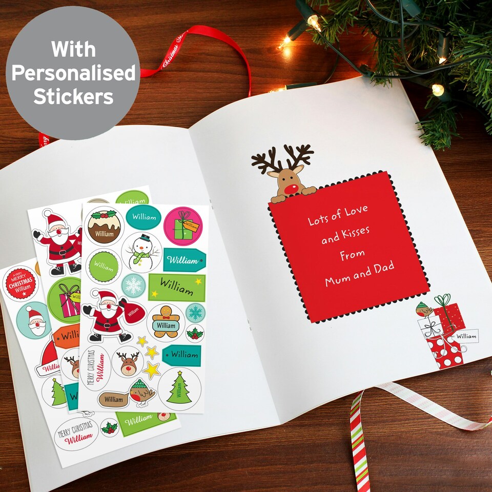image 1 of Personalised Christmas Activity Book with Stickers