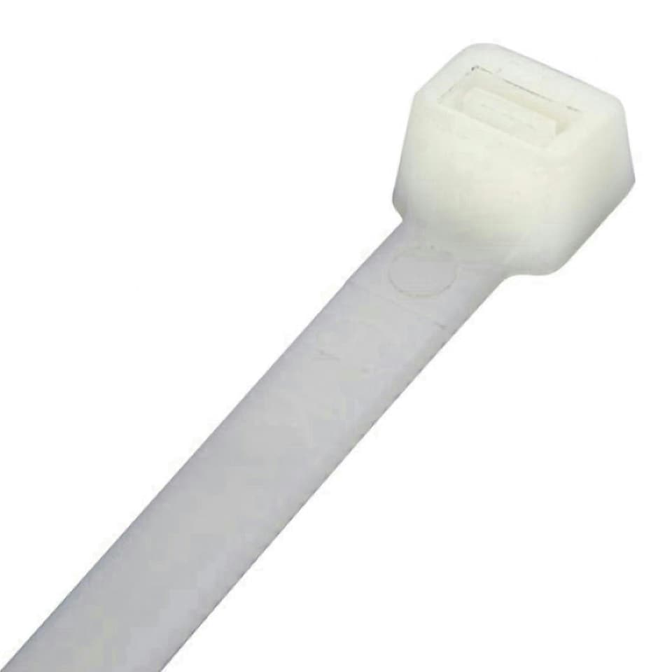 image 1 of Pack of 100 UV & Heat Resistant White Cable Ties