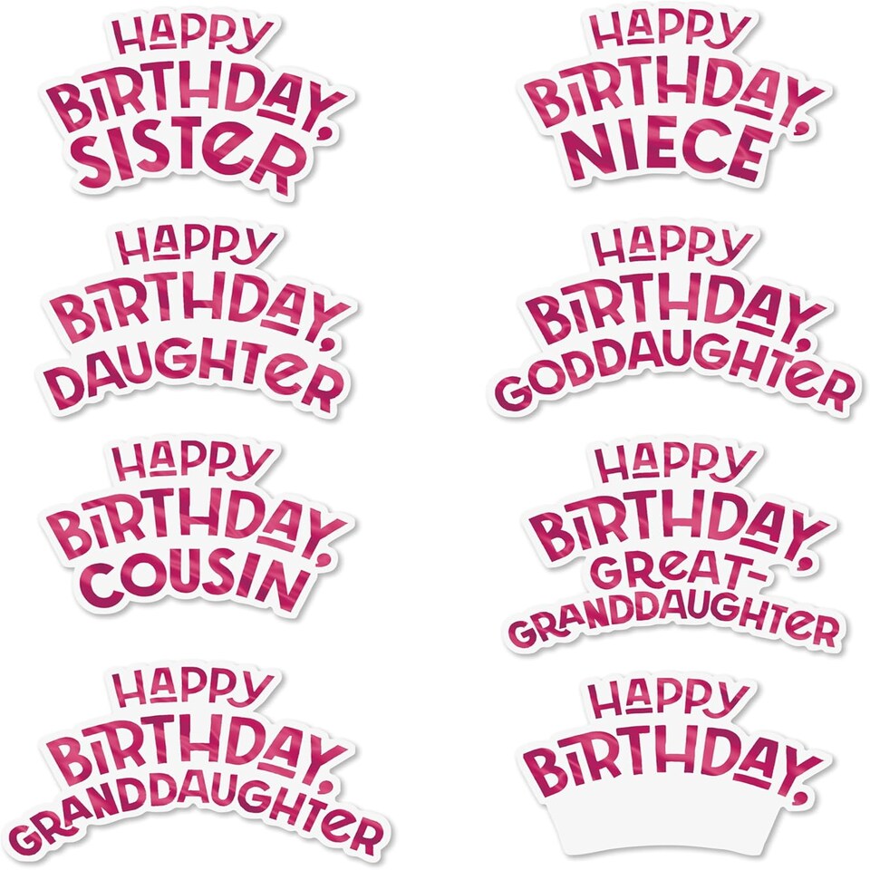 image 1 of Paper Wonder Pick a Title Customizable Pop Up Birthday Card for Her Sister Niece Goddaughter Great Granddaughter
