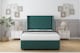image 2 of Sloomy Stratford Emerald Plush Divan Bed Base No Drawers With 54 Inch Wingback Headboard & 12 Inch Matching Footboard | Green | Emerald | Super King | 1