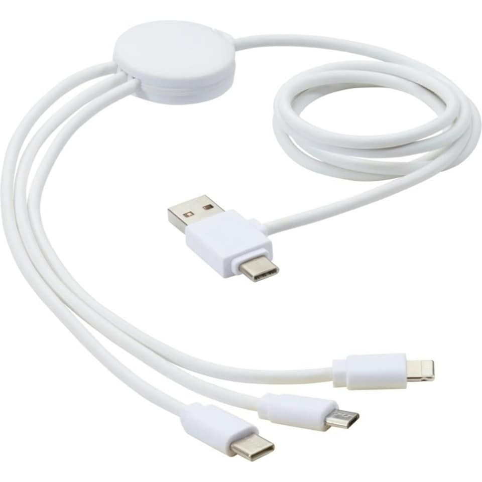 image 1 of Bullet 5 in 1 USB Cable - White - One Size