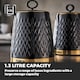 image 10 of Tower Empire Black Bread Bin Canisters Kitchen Storage Set