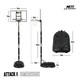 image 2 of NET1 Attack Youth Adjustable Basketball Hoop - Telescopic 2.0-2.6 m, 76 x 51 cm Polycarbonate Backboard, 38 cm Steel Rim, 38 L Portable Base (Black) | Multi | BLACK | 4396