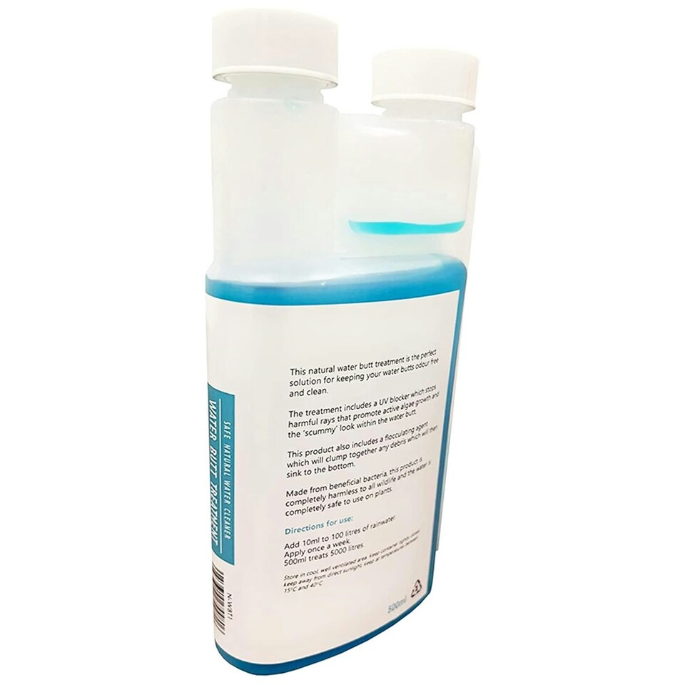 image 1 of Natural Non Toxic Water Butt Treatment Cleaner UV Blocker Prevents Green Water Algae Growth & Soap Scum Wildlife Safe