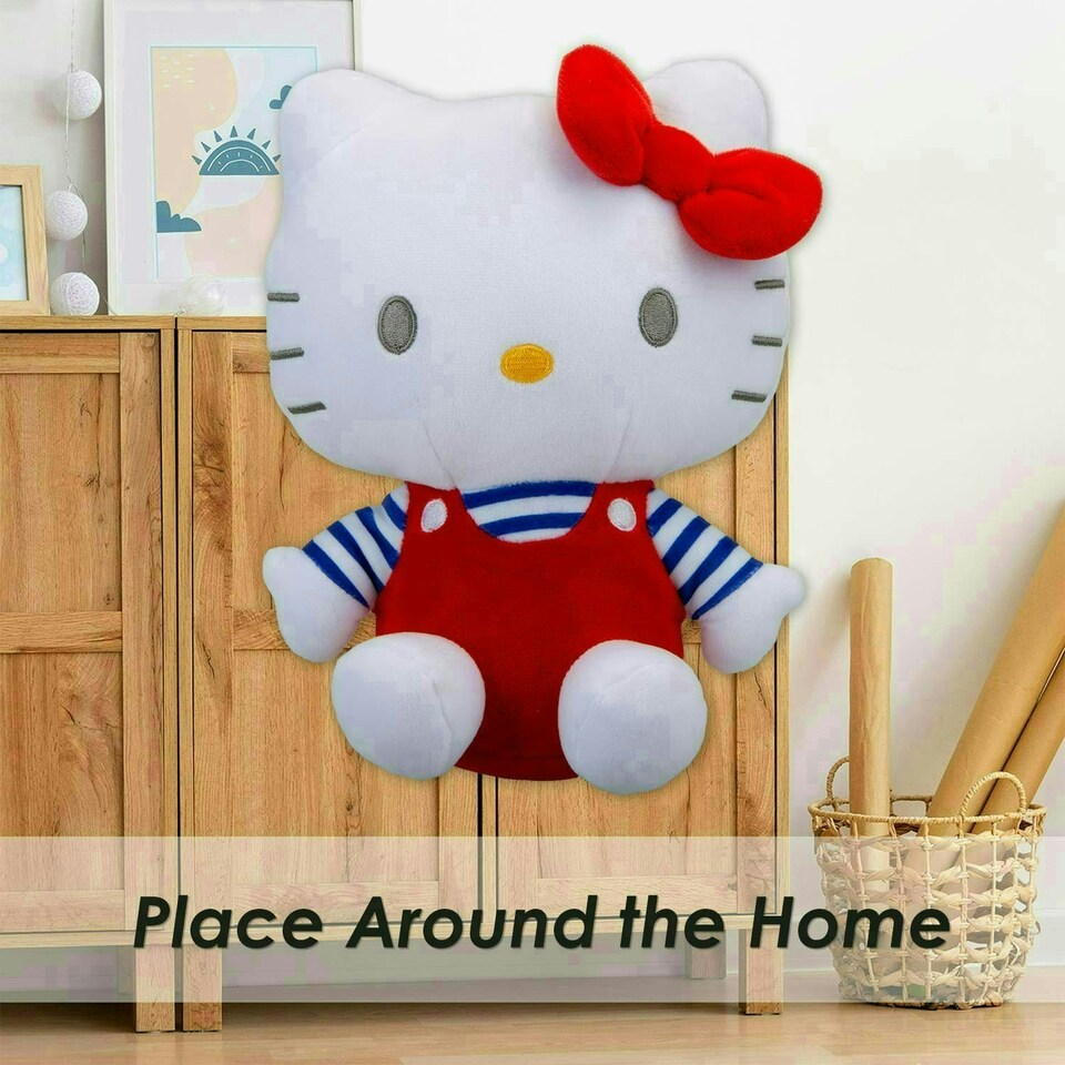 image 1 of Hello Kitty Soft Toy Plush Red Cute Character Plush Huggable Cuddly 23cm Red