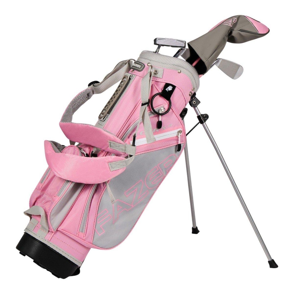 image 1 of Fazer Junior CTRX Age 6-8 4-Piece Golf Stand Bag Package Set - Pink