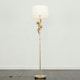 image 2 of ValueLights Monkey Animal Quirky Modern Gold Floor Lamp With White Shade White