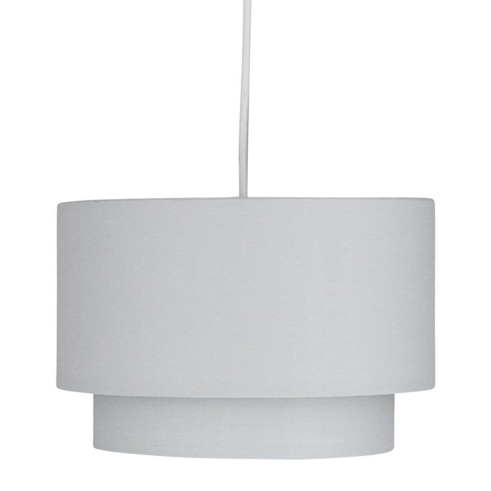 image 1 of Pair of Light Grey 2 Tier Ceiling Light Shades | Grey | Medium | 2