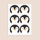 image 3 of Christmas Penguin Round Stickers 88mm - Sheet of 6