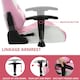 image 4 of Pro GT Reclining Sports Racing Office Desk Faux Leather Gaming Chair (Pink)