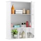 image 4 of COSTWAY Bathroom Wall Storage Cabinet Medicine Organizer White White