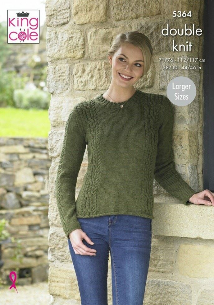 King Cole Majestic DK Knitting Pattern 5364, Cardigans and Sweaters for Women - 28 - 46 Inches