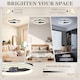 image 4 of HOMCOM Ceiling Fan with Light and & App Control, 6 Speed, 50 cm | Black | Black, Transparent, Smoky Grey | 50 x 50 x 13.8 cm
