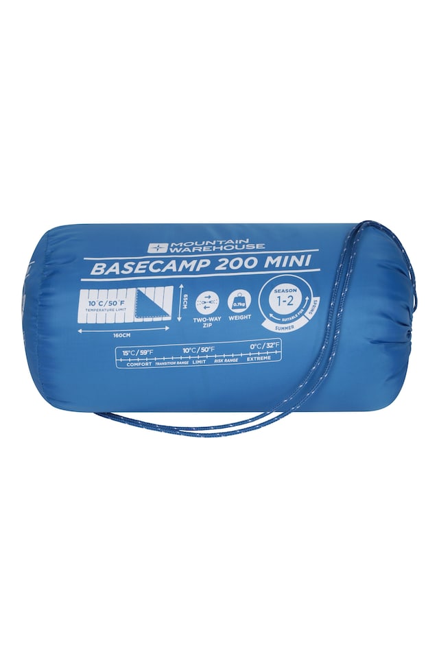 image 1 of Mountain Warehouse Basecamp 200 Kids Sleeping Bag Insulated 1-2 Season Camping Bed