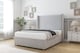 image 3 of Sloomy Devonshire Silver Plush Divan Bed Base 2 Drawers Foot-End With 54 Inch Wingback Headboard | Silver | Silver | Super King | 1