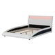 image 3 of Neptune LED Lights Headboard Gaming Style White Faux Leather Bed Frame (Double)