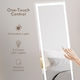 image 3 of HOMCOM Full Length Mirror with LED Lights, 15040cm Floor Mirror, Free Standing, Wall Mounted or Leaning, Full Size Body Mirror with Dimmable and 3 Colour Lighting for Bedroom, 33W, White