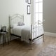 image 1 of 4ft6 Double Silver chrome finish, crystal ball and chrome traditional metal bed frame bedstead, victorian, antique, ornate