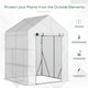 image 3 of Outsunny Greenhouse for Outdoor, Portable Gardening Plant Grow House w/ Shelf