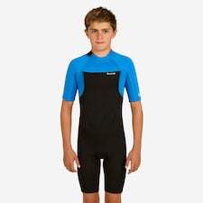 Decathlon BOY’S SURFING 1.5 MM NEOPRENE SHORTY WETSUIT 500 BLUE BLACK