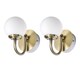 image 1 of Set of 2 Victoria - Antique Brass Globe Bathroom Wall Lights