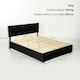 image 7 of HOMCOM King Size Bed Frame with Storage and Adjustable Headboard, Black