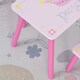 image 8 of HOMCOM 3 Pcs Kids Princess & Crown Chair Table Set Home Furniture 2-4 Yrs Pink | Multi
