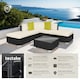 image 2 of Garden Furniture Set Paris - modular corner sofa set with coffee table, thick cushions | Black | black | 75 x 75 x 60 cm | 1
