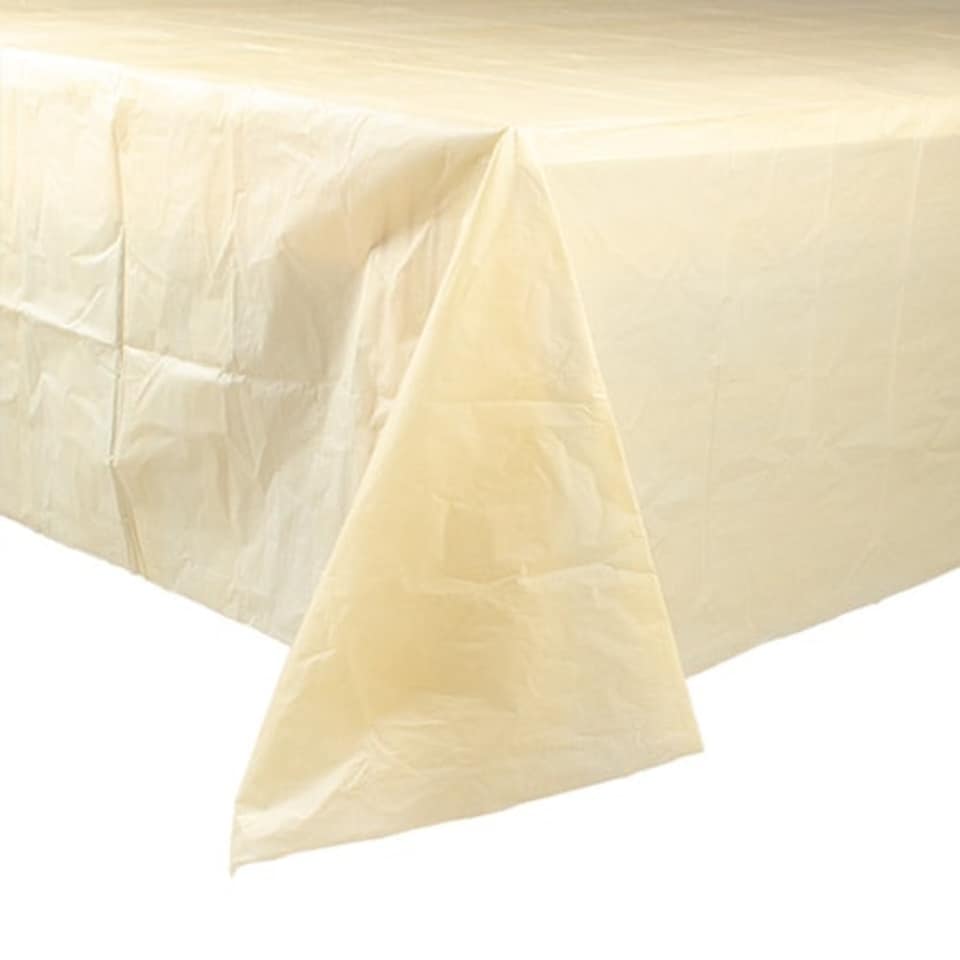 Cream Economy Plastic Tablecover 1.83m x 1.37m