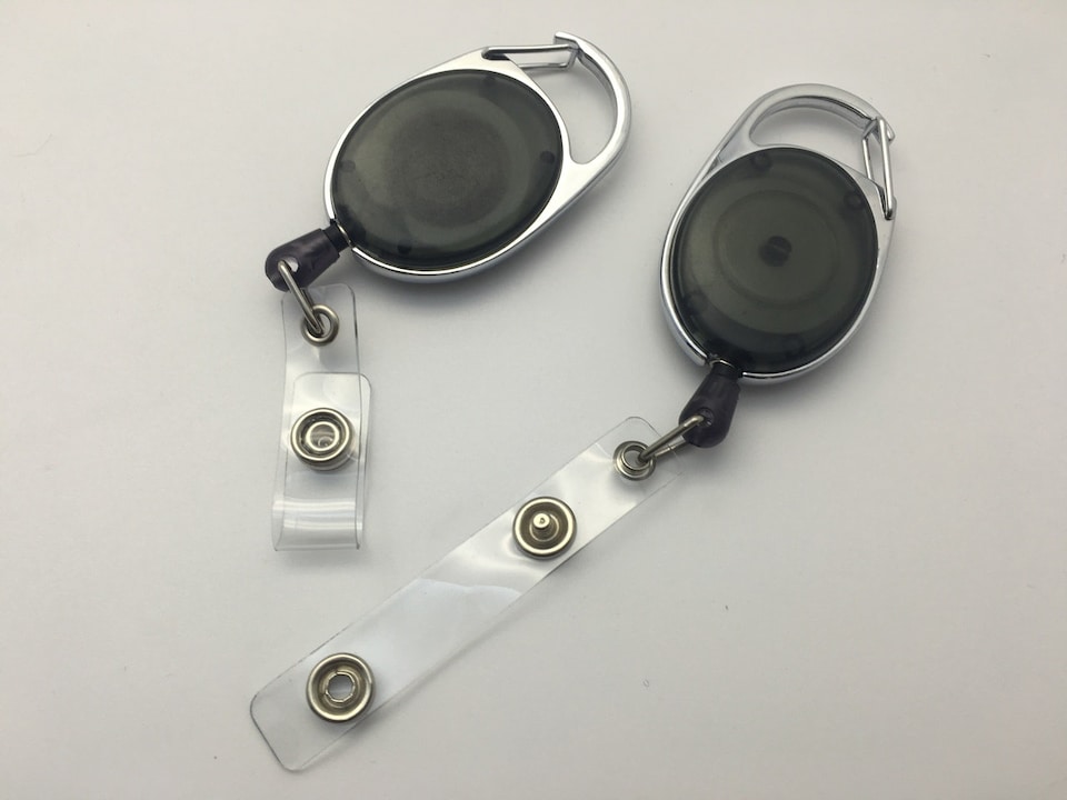 image 1 of Black Key Reel ID Card Badge Holder