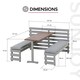 image 8 of SUNJOY Outdoor Picnic Table and Bench Set with Removable Cushions Grey