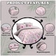 image 3 of VELVETIO Samantha Complete Duvet Cover Set with Fitted Sheet Breathable Bedding Quilt Pink | King