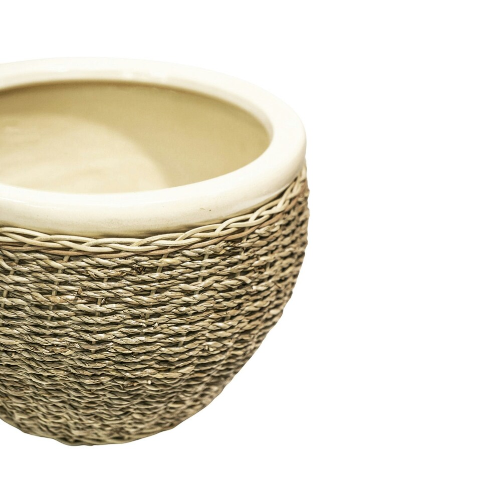 image 1 of Seagrass Pot Cover Set of 2 N/A