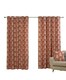 image 4 of Esher Eyelet Curtains - Orange - 117cm x 183cm
