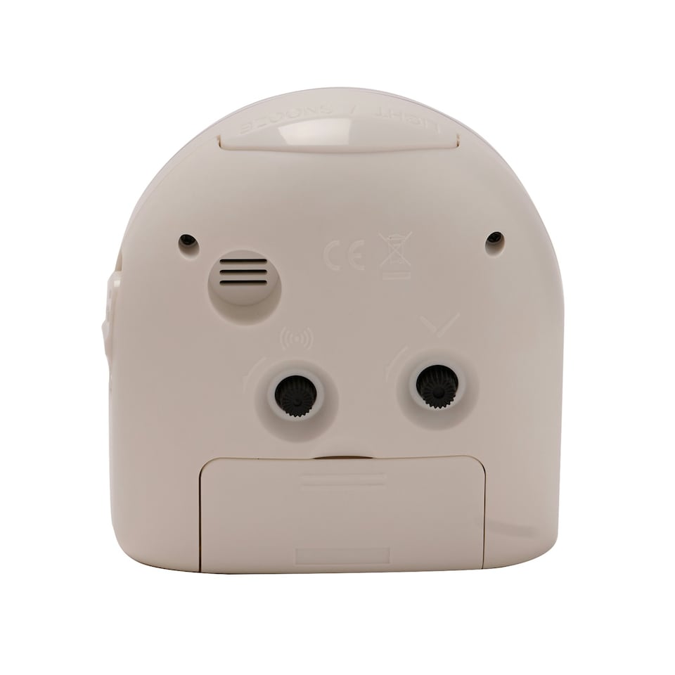 image 1 of Hometime Silent Sweep Round Face Blinking Light Alarm Clock  - White White