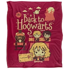 Harry Potter Back To Hogwarts Chibi Group Blanket - Multicoloured - One Size