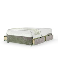 Silver Chenille 4 Drawer Divan Base Double
