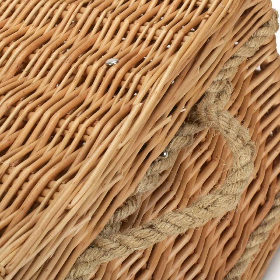 image 1 of 62cm Antique Wash Picnic Basket Brown | Brown | One Size