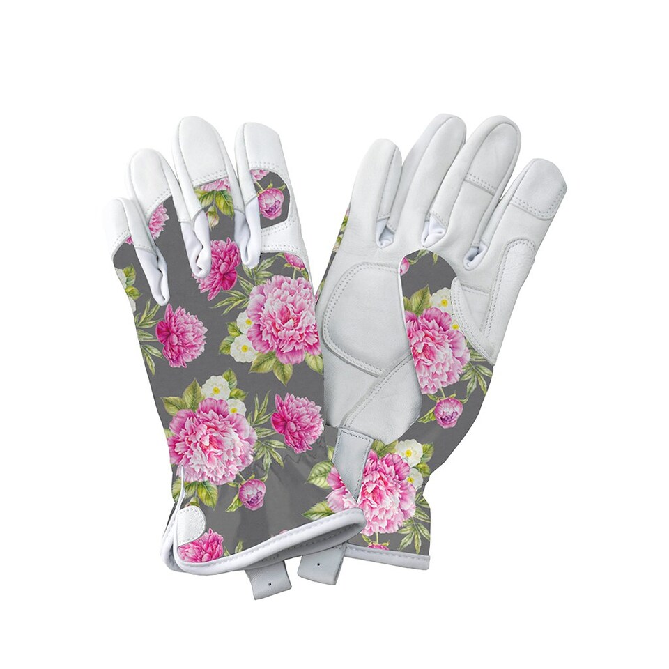 Kent & Stowe Premium Leather Peony Grey Gloves Medium Grey
