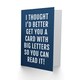 image 2 of Card With Big Letters So You Can Read It For Him Funny Birthday Card