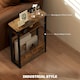 image 6 of HOMCOM Narrow Side Table with Storage, Bedside End Table, Rustic Brown 