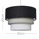 image 7 of ValueLights Aztec Pair 3 Tier Black Ceiling Light Shades and Bulbs