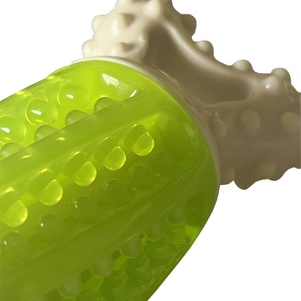 image 1 of Good Boy Chew Gnaw Bone Dog Toy - Green/White - One Size