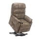 image 3 of Buckingham Single Motor Electric Rise Recliner Bonded Leather Chair (Stone)