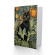 image 2 of Black Cat Lover Wildflower Meadow in Spring Animal Greeting Card