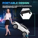 image 4 of HOMCOM 12V Kids Electric Ride-On Car/ w Remote Control, Lights, Music - White