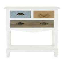 Interiors by Premier Coastal Style White 3 Drawer Chest, White 3 Drawer Dresser, White Drawer Chest, White Bedroom Drawers Unit